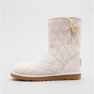 UGG Knit Sweater Boots in Cream